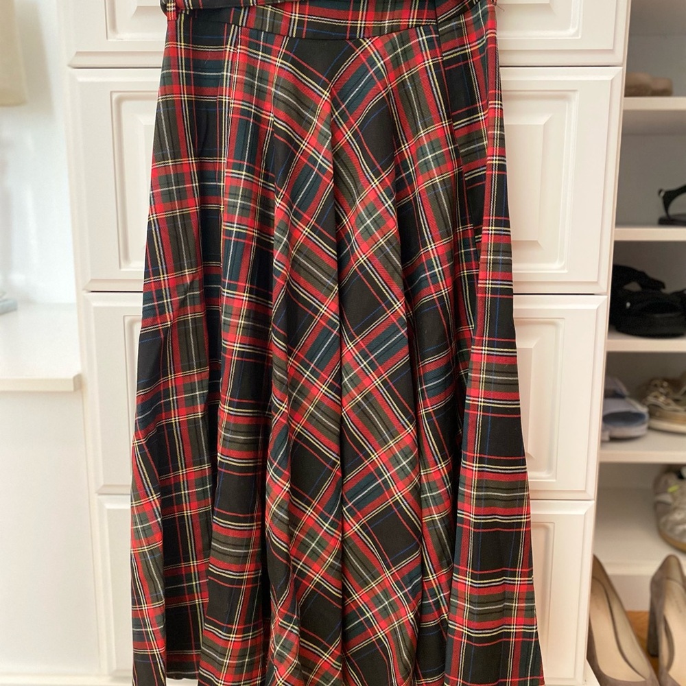 HOLIDAY: Zara Plaid A-Line Skirt